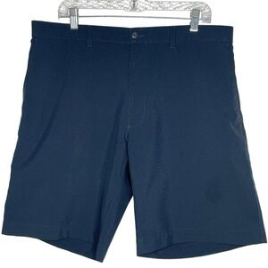 PGA Tour Shorts Mens Size 36 Flat Front Golf Navy Blue PESB0096